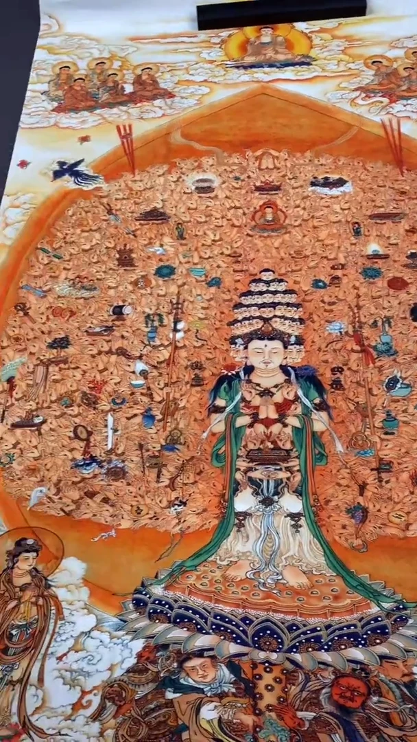 卷轴画王姬藏传非遗珍品