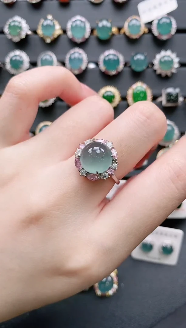 【闪购商品】翡翠戒指银S925镶嵌11111111