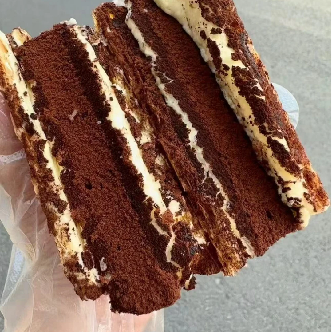 【拿破仑蛋糕】 脏脏提拉米苏拿破仑酥皮松脆可口休闲零食奶油蛋糕