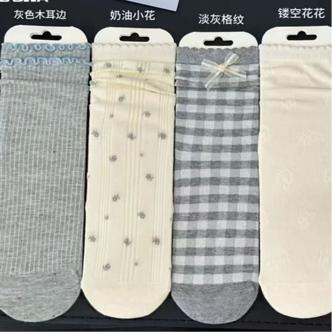 【一只璐甄选】A559芬兰后花园的月季堆堆袜O16