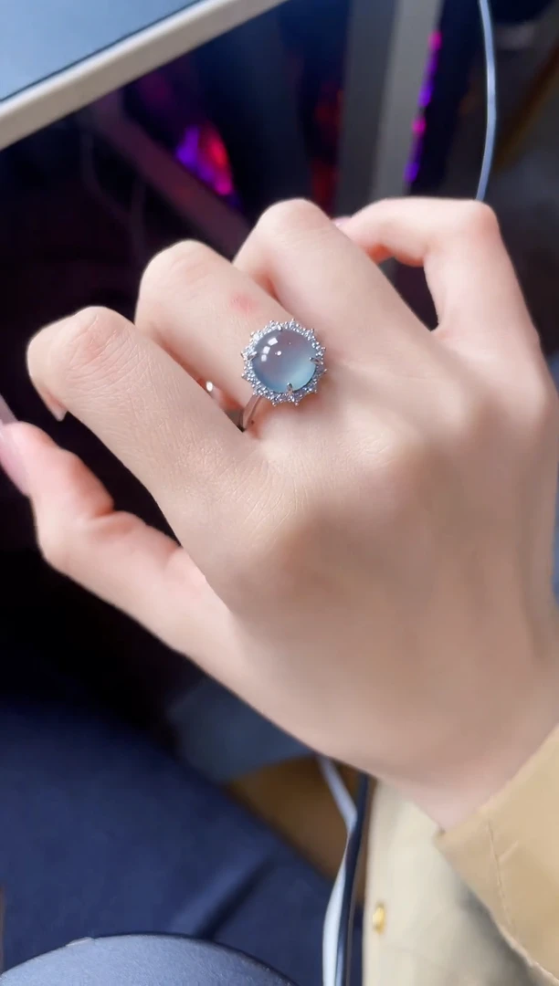 【闪购商品】翡翠戒指银S925镶嵌768976
