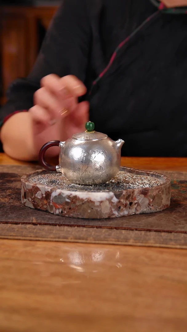 盛唐工坊 足银999 手工泡茶壶