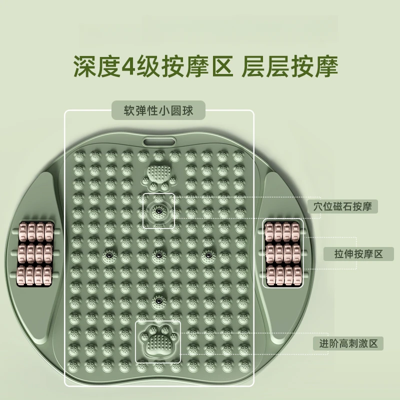 【多功能滚轮】慢跑足底按摩垫磁石经络疏通室内瘦身运动器材