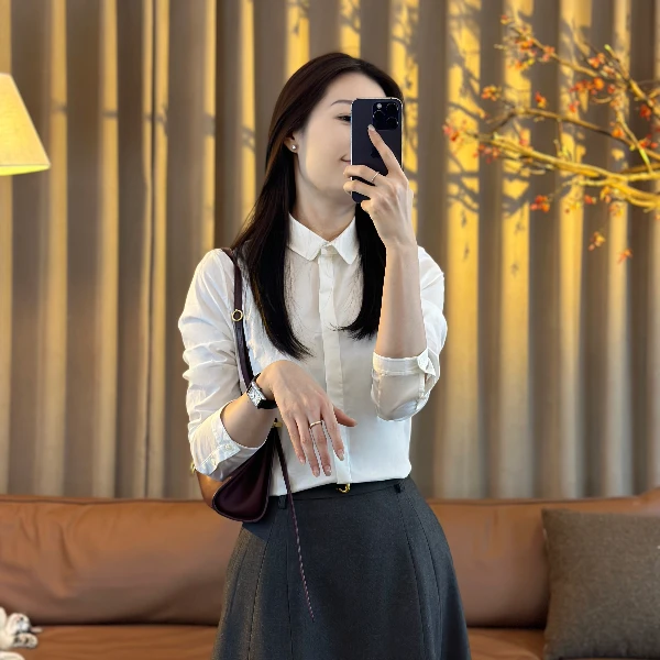 MOLANOOTD"七夕的礼物"25秋款长袖衬衫女气质减龄莫兰ML-W2508292