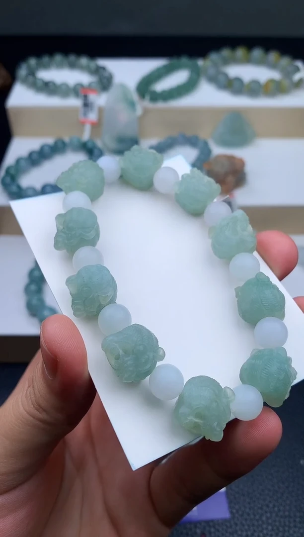未镶嵌定制翡翠被****料手串