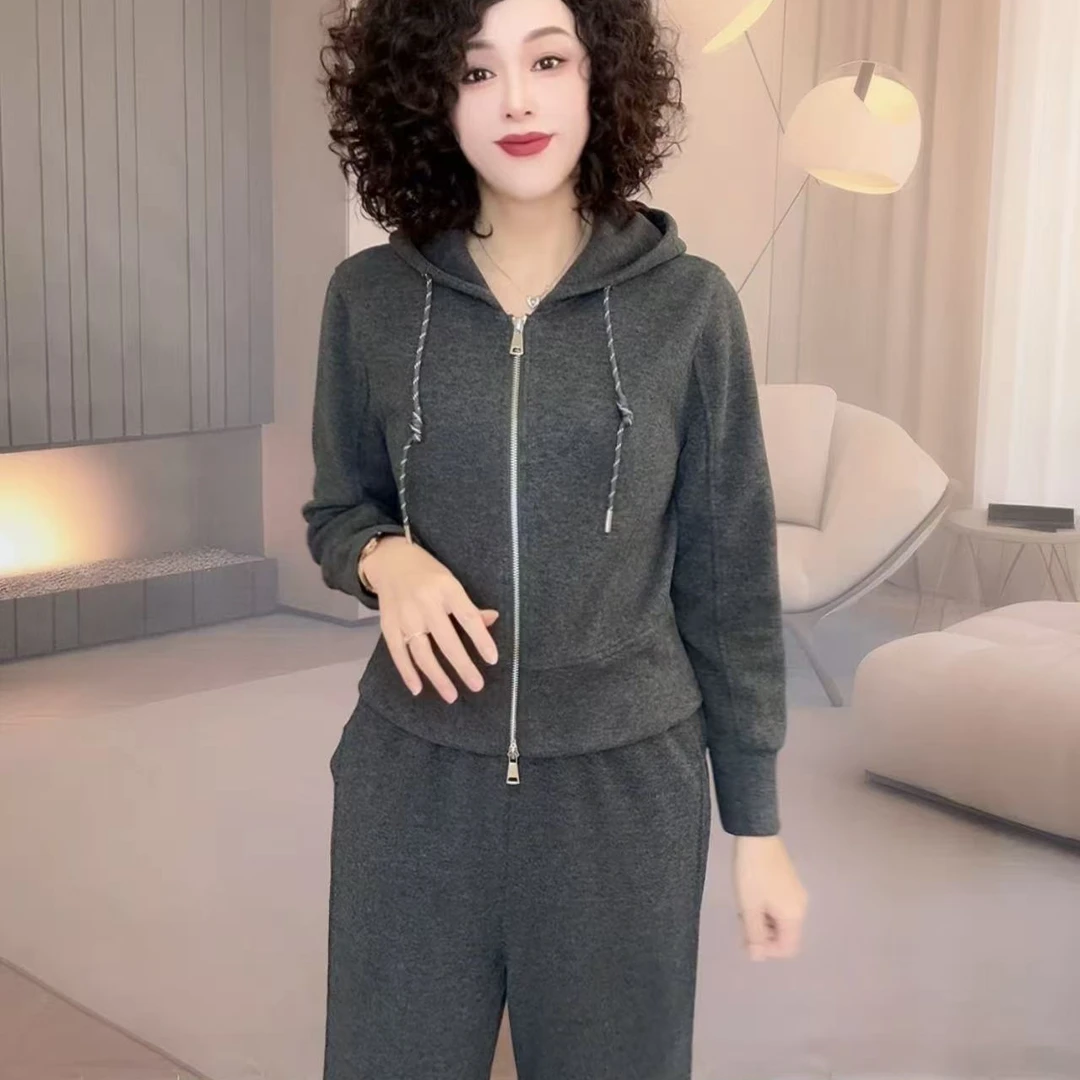 时尚减龄两件套【上衣+裤子】【6512】显瘦洋气春秋宽松百搭网红