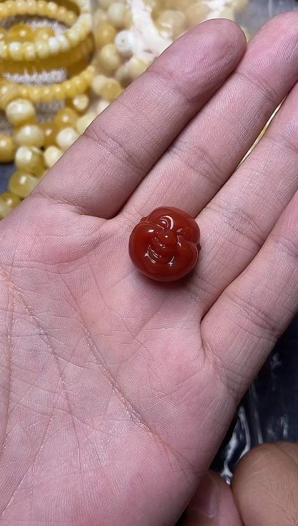 未镶嵌南红玛瑙珠宝奇石直径19mm