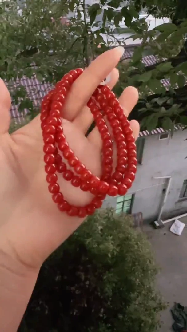 未镶嵌多样性发一件南红玛瑙【高货】锦红7mm保山老型多圈