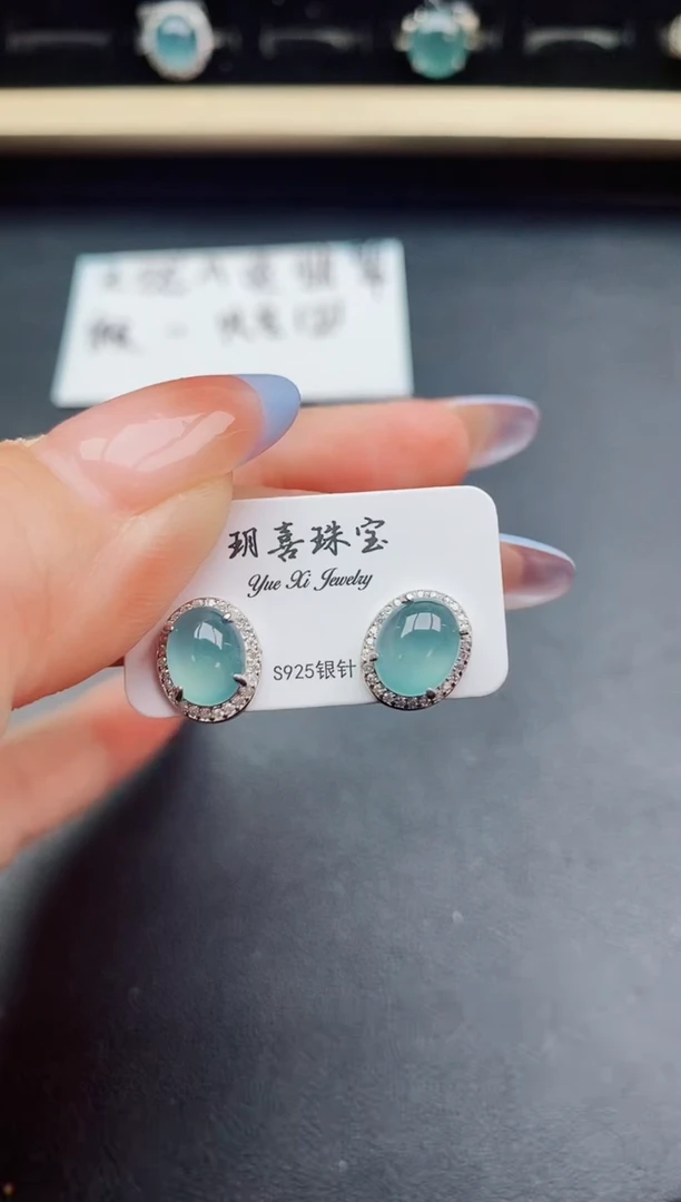 翡翠戒指银S925镶嵌321321