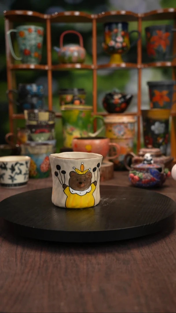 景德镇手绘陶瓷手握杯
