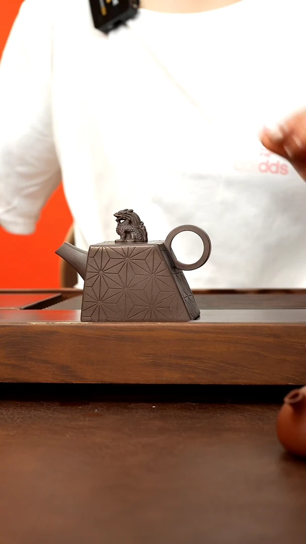 茶壶紫砂黑墩头全手紫砂壶150cc左右