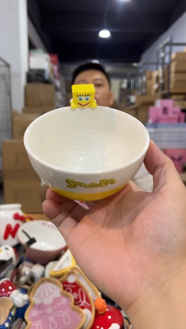 瓷片海绵宝宝公仔碗