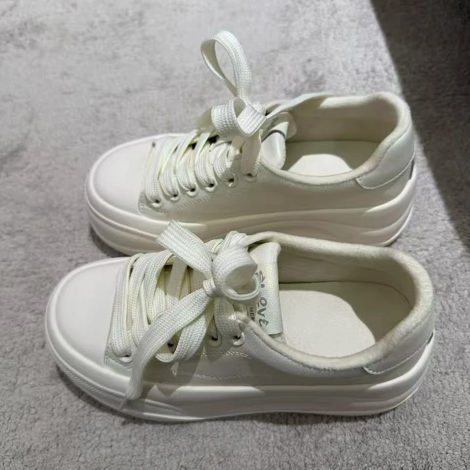 YX九XZ20260105新款小白鞋时尚白色女士百搭系带韩版