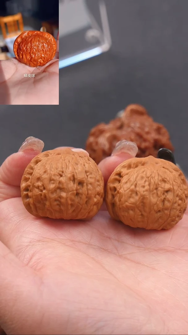 【闪购商品】文玩核桃吊坠35蟒皮球夜明珠