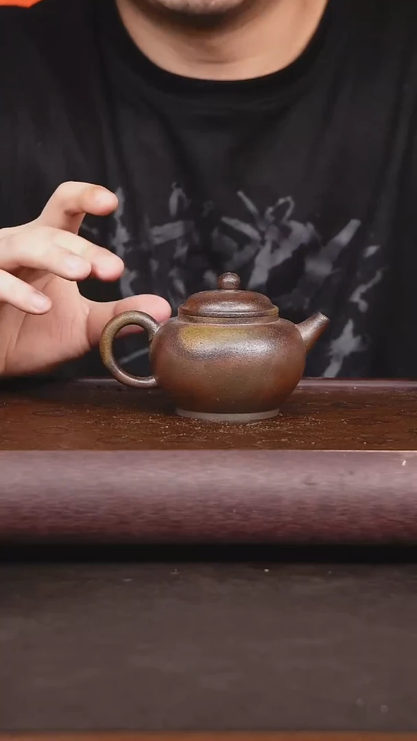 茶壶紫砂柴烧 巨轮