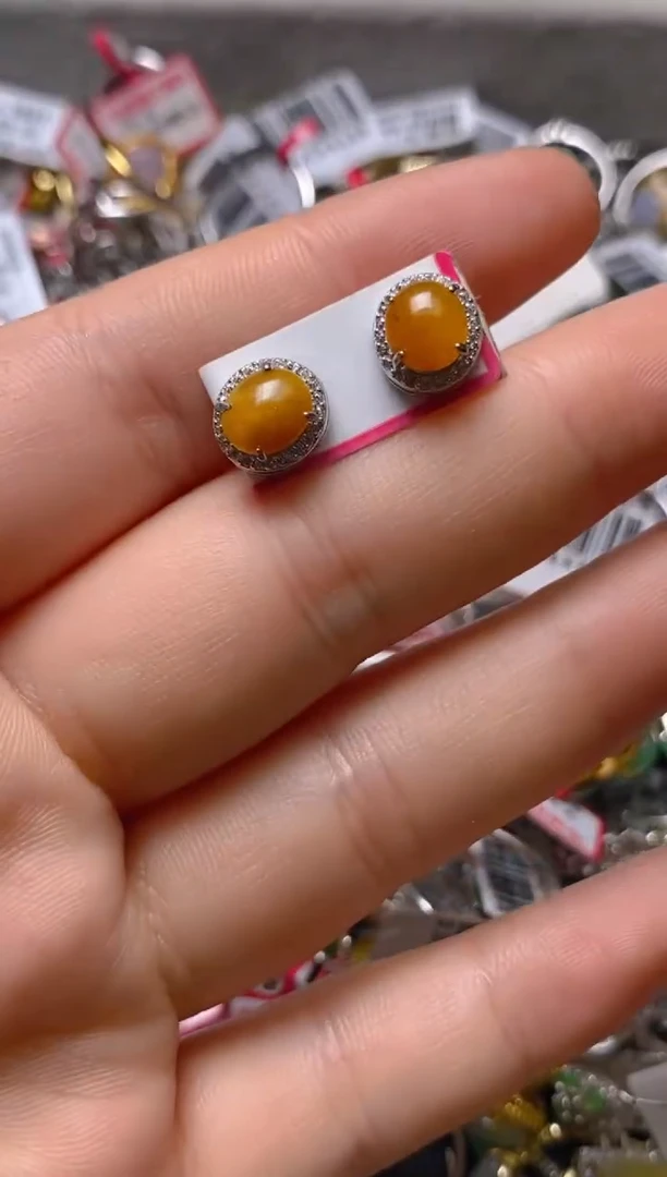 银S925镶嵌戒指翡翠百内无证书