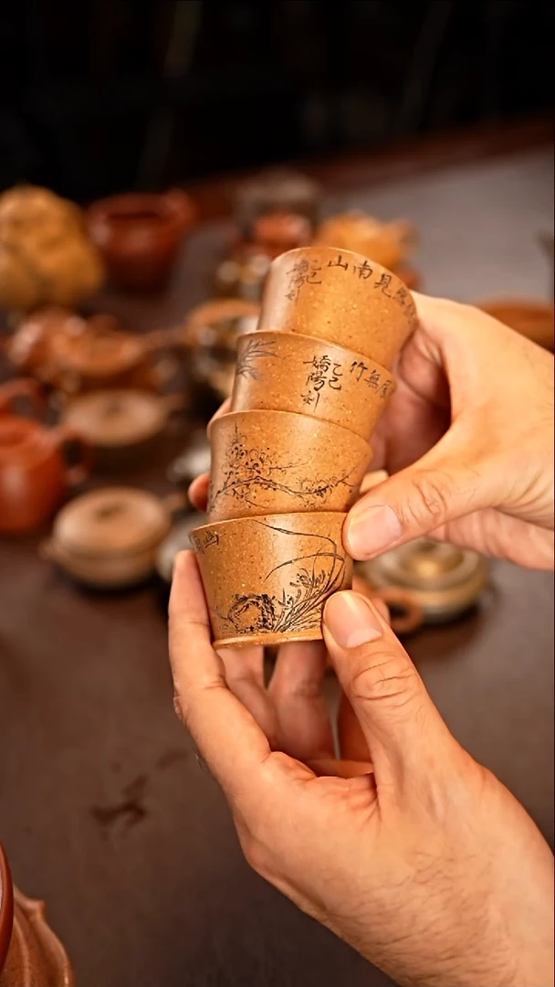 茶壶紫砂梅兰竹菊