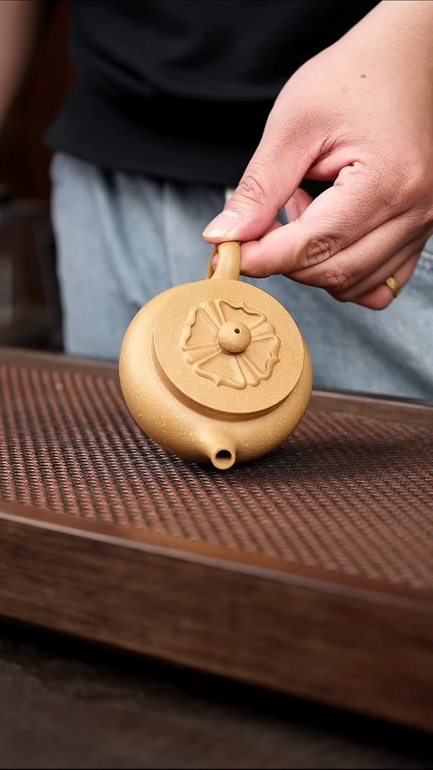 茶壶紫砂水沟绿平盖如意