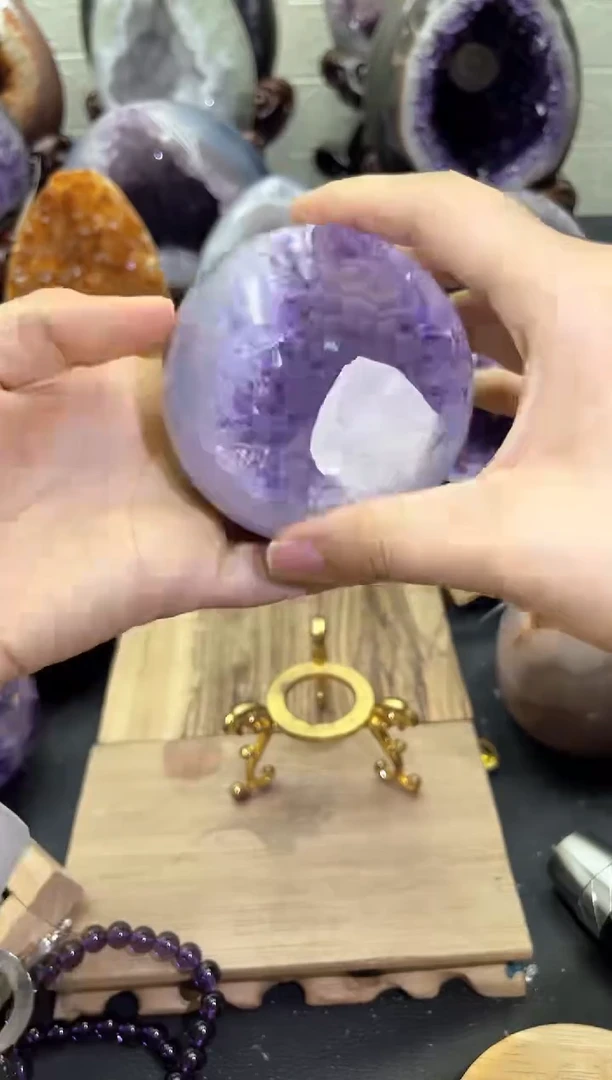 未镶嵌紫晶大型摆件（非配饰）208号开口笑