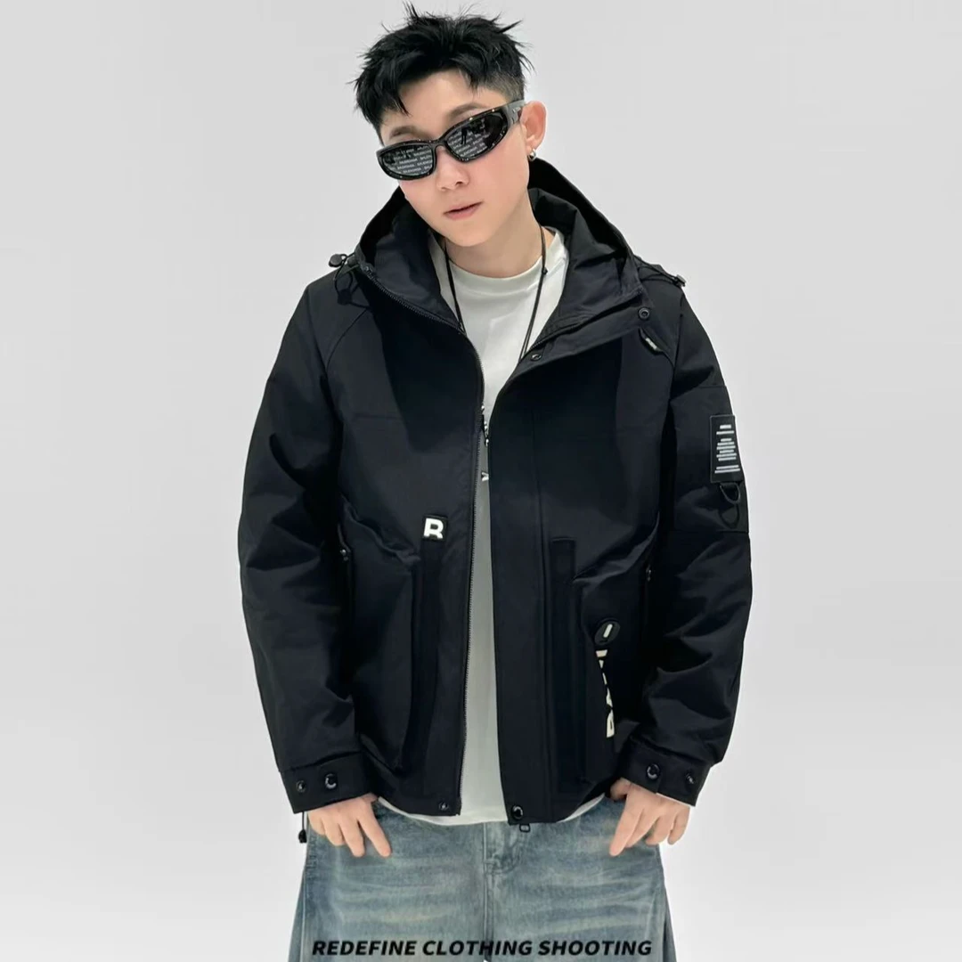 S0012黑【‌超弦基地】春秋冲锋衣夹克外套户外登上百搭通勤