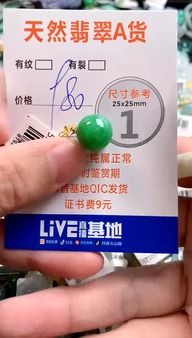 颈饰18K金镶嵌翡翠0819491339