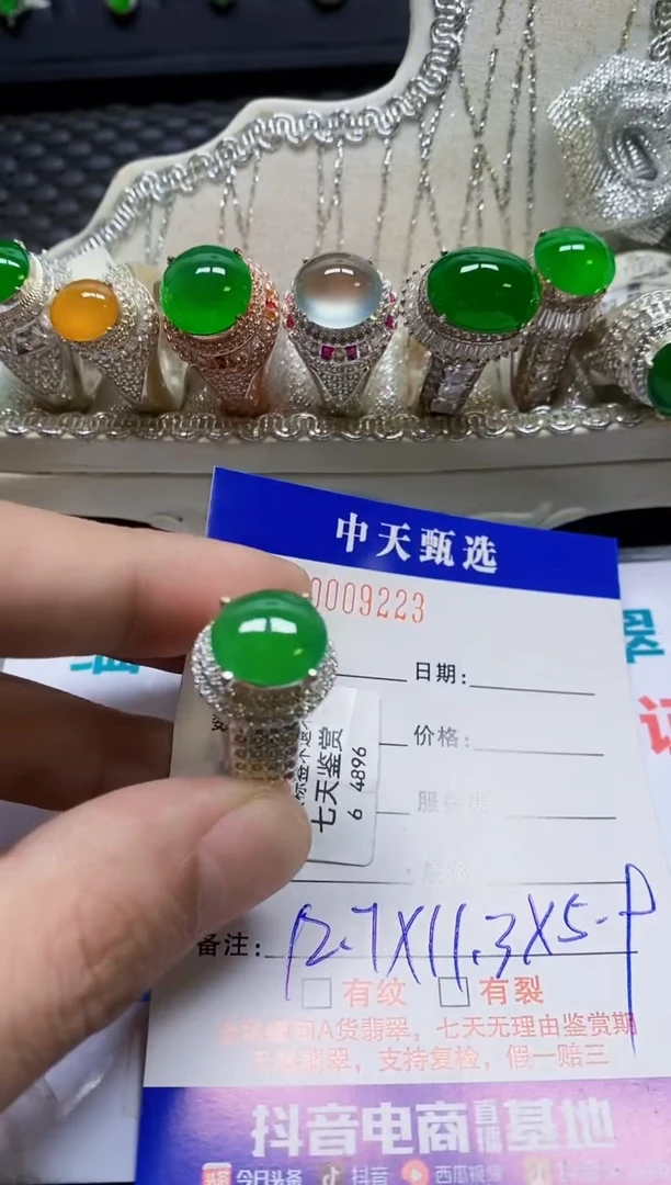 未镶嵌戒指翡翠/9223