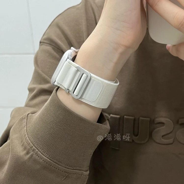 高山回环适用苹果手表带AppleWatch56789尼龙iwatchs10se运动表带