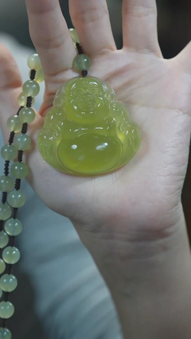 未镶嵌岫玉吊坠佛公