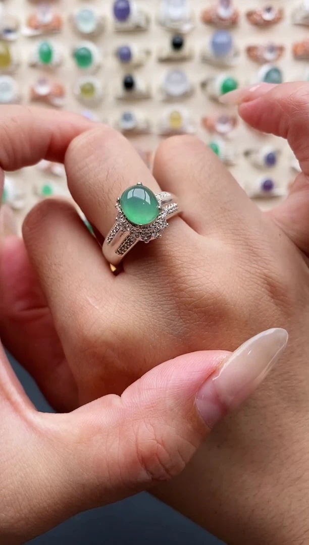 未镶嵌戒指翡翠缅甸天然A货翡翠22  4-5