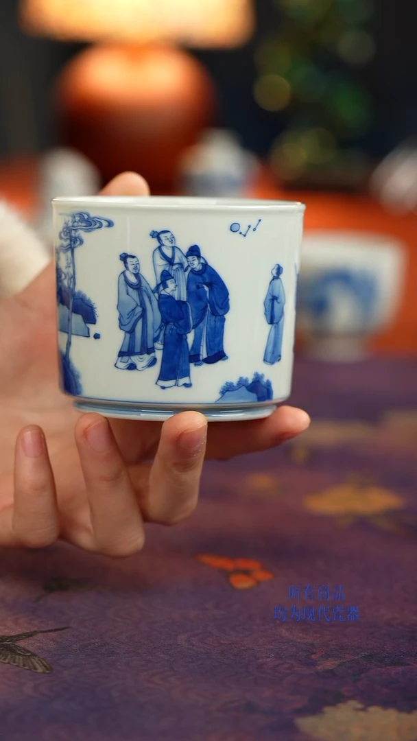 天心雅器慕古赏月雅集直口杯