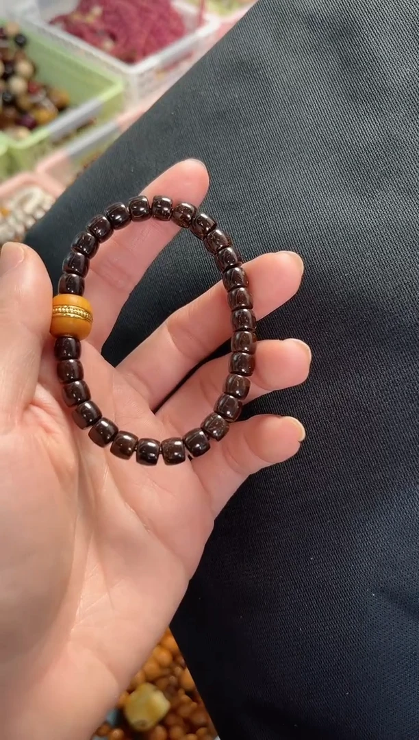 【闪购商品】椰蒂手串/手链椰蒂直切汉堡珠7*6mm