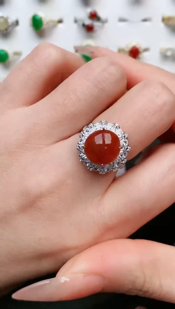 【闪购商品】翡翠戒指银S925镶嵌....