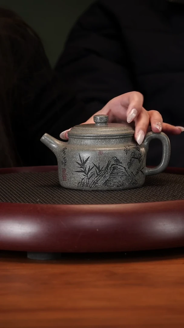 【闪购商品】紫砂茶壶2106ZST德钟 古象天青泥230cc