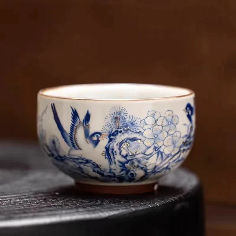 大海茶器@@F862-喜上眉梢主人杯