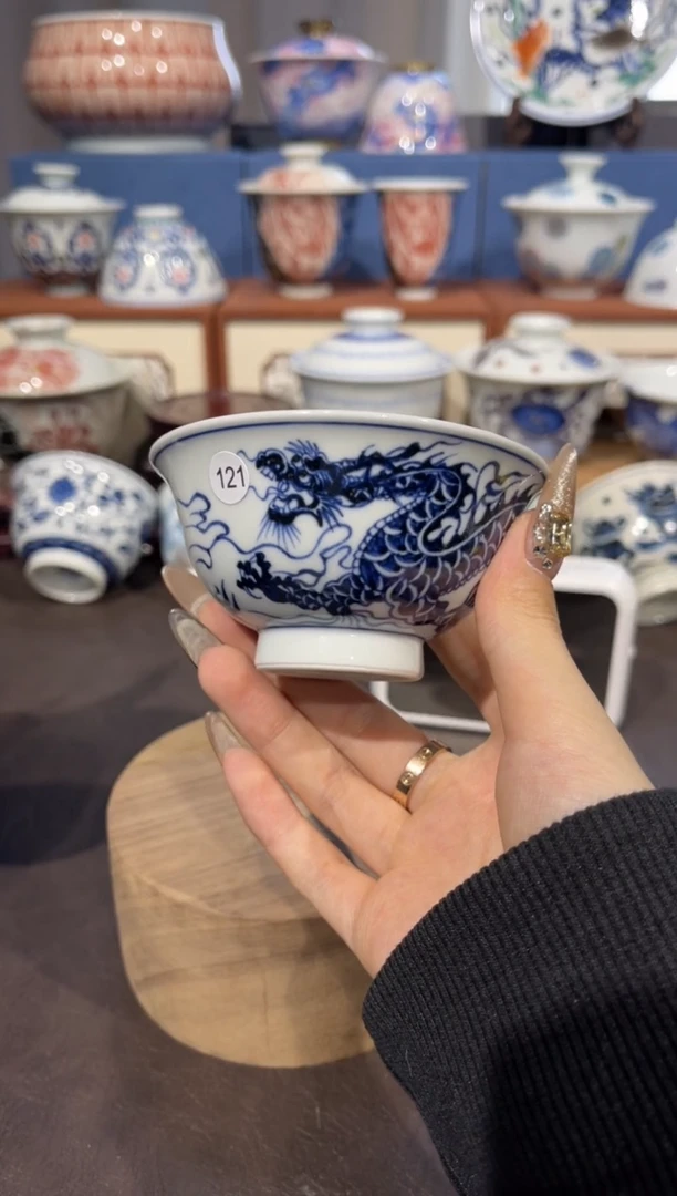 【闪购商品】杯121元青花龙纹单杯