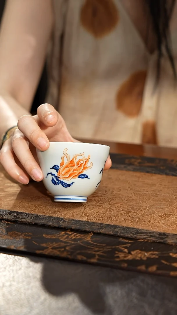 见珊专属良朋专属斗彩三多葫芦杯