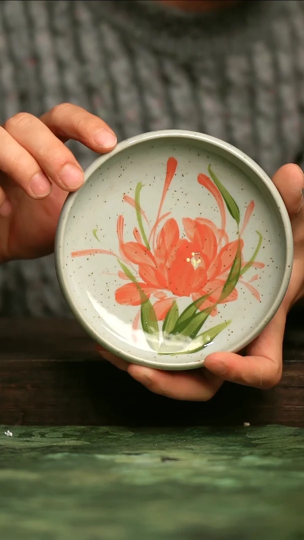 青诗集手工手绘瓷器