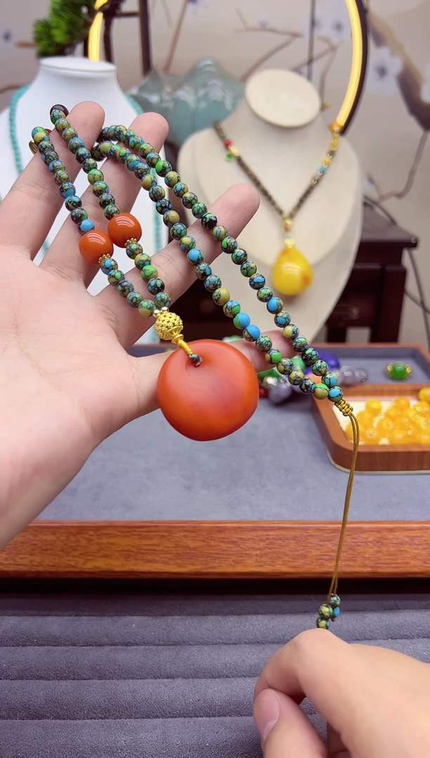 【闪购商品】蜜蜡颈饰14K金镶嵌X134``````