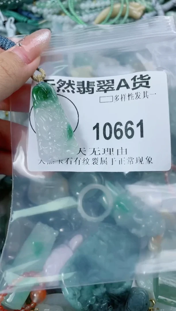 翡翠未镶嵌颈饰10661