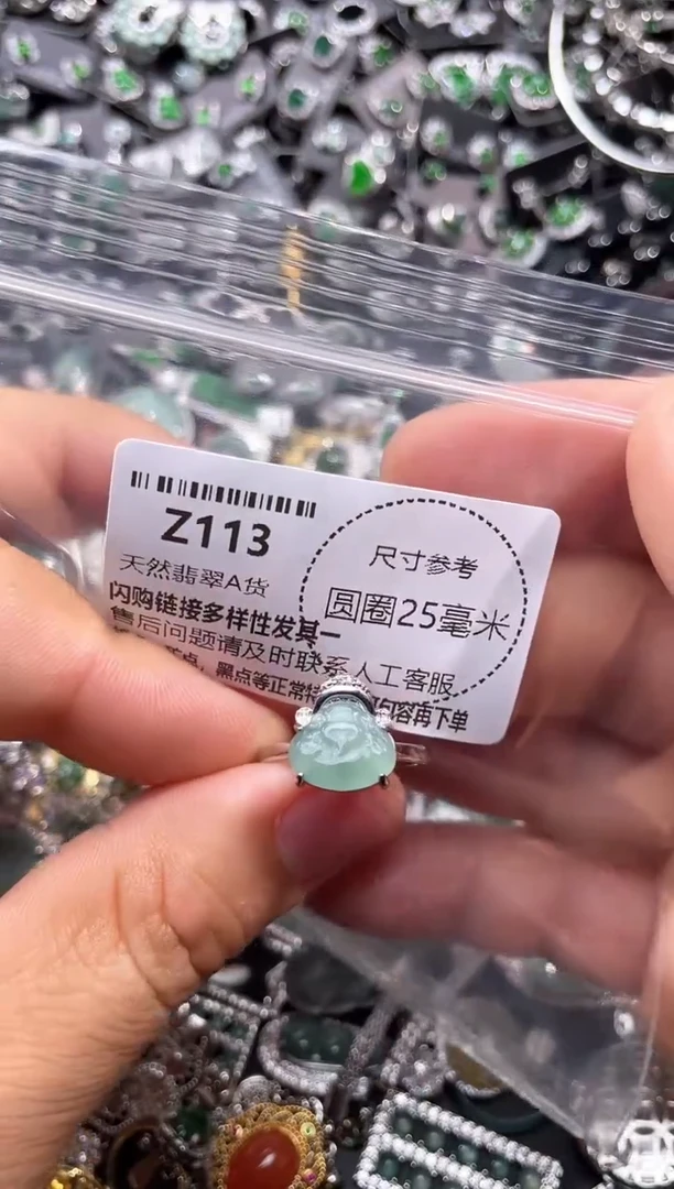 翡翠未镶嵌颈饰Z113戒指