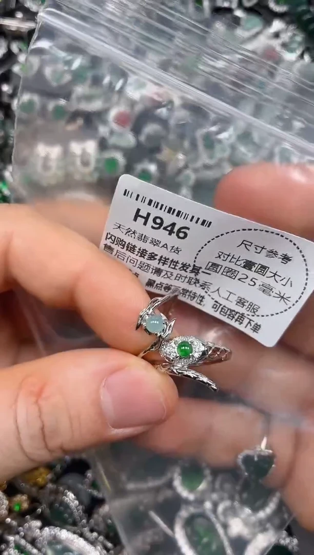 颈饰未镶嵌翡翠H946戒指