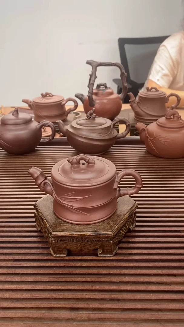 茶壶紫砂微瑕不退换120毫升竹段9号紫泥