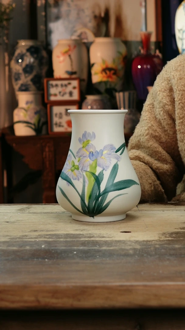 【闪购商品】瓷片景德镇纯手工釉下彩精品花瓶
