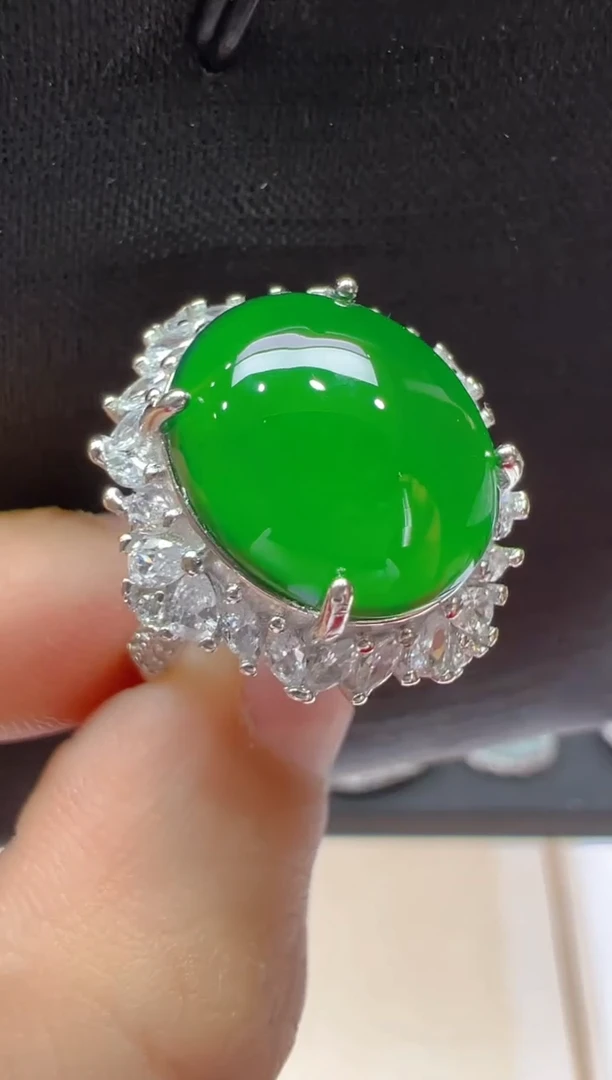 【闪购商品】翡翠戒指银S925镶嵌多样性发货拍一发一