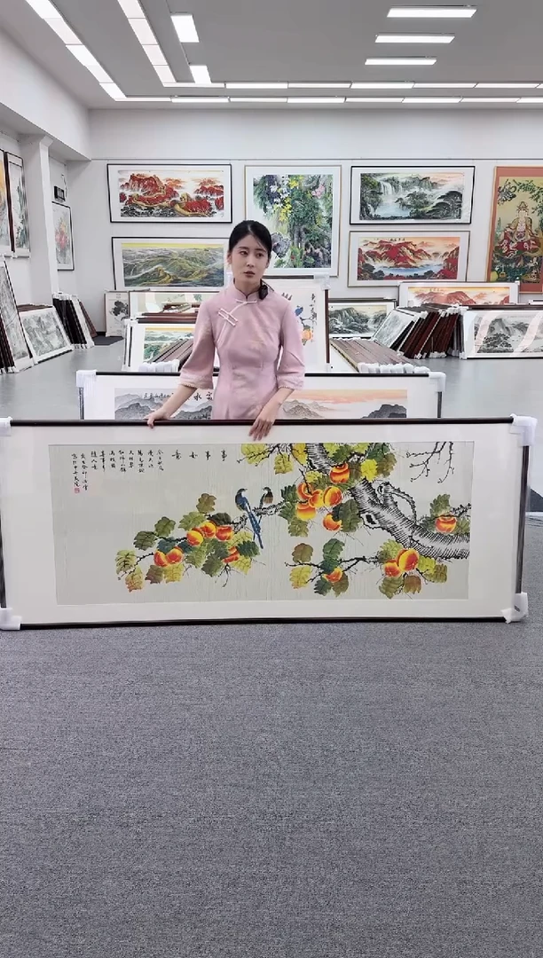 国画手绘  事事如意  219*88