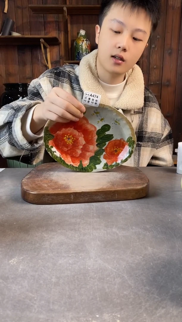 碗474瑕，手工手绘，超值陶瓷