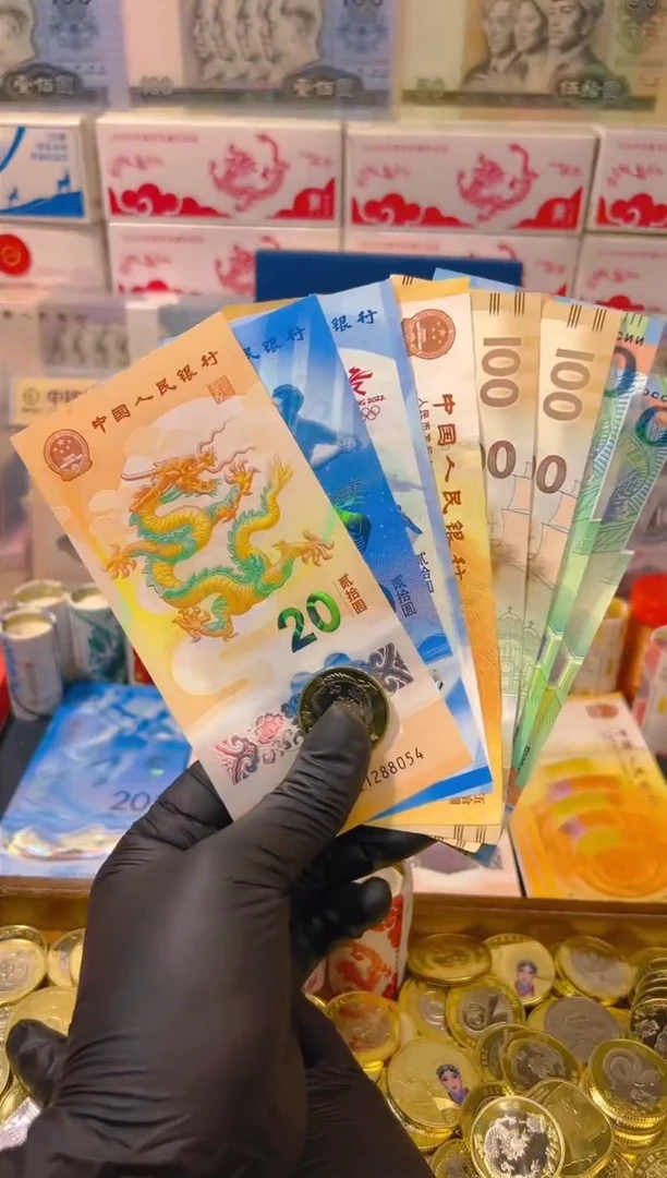 【闪购商品】其他普通金属龙腾盛世纪念八钞一币合集（纸+塑料）