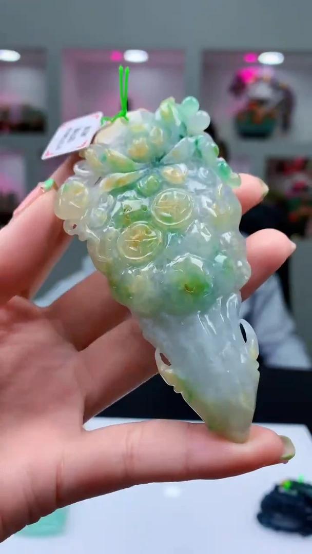 定制翡翠未镶嵌千*V1052ry-毛货挂件赠珠链57