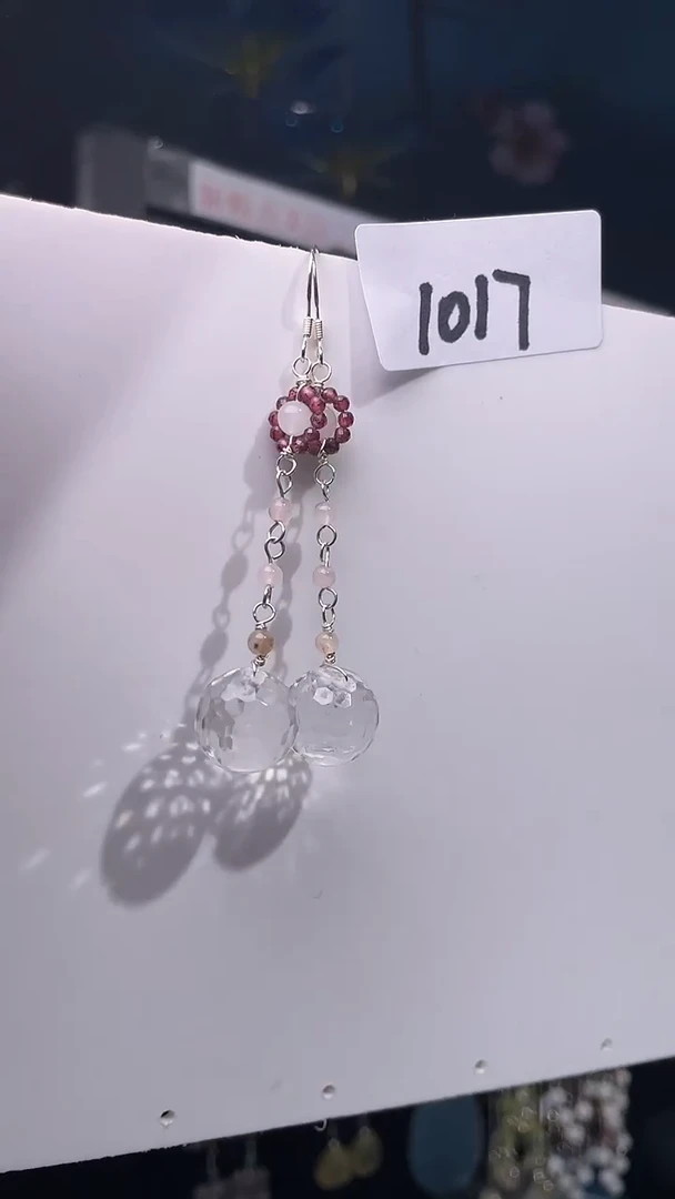 银S925镶嵌耳饰紫晶喜欢拍