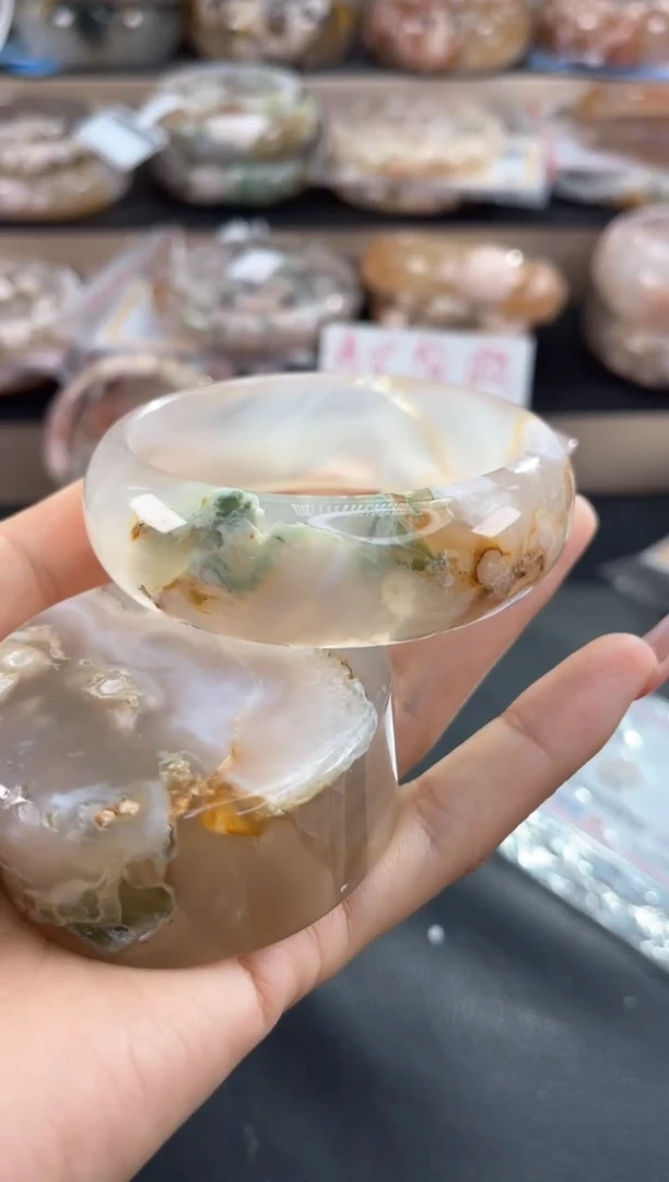 未镶嵌手镯石英质玉58（赠品镯心 不保证完美）